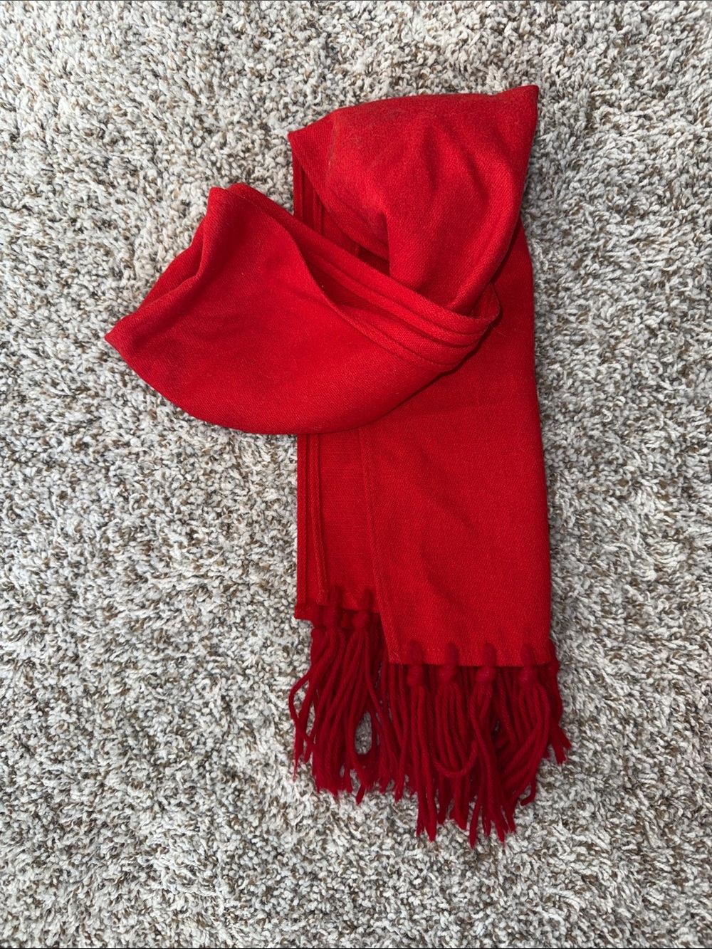 Elegant Red Fringe Wrap Scarf for Women